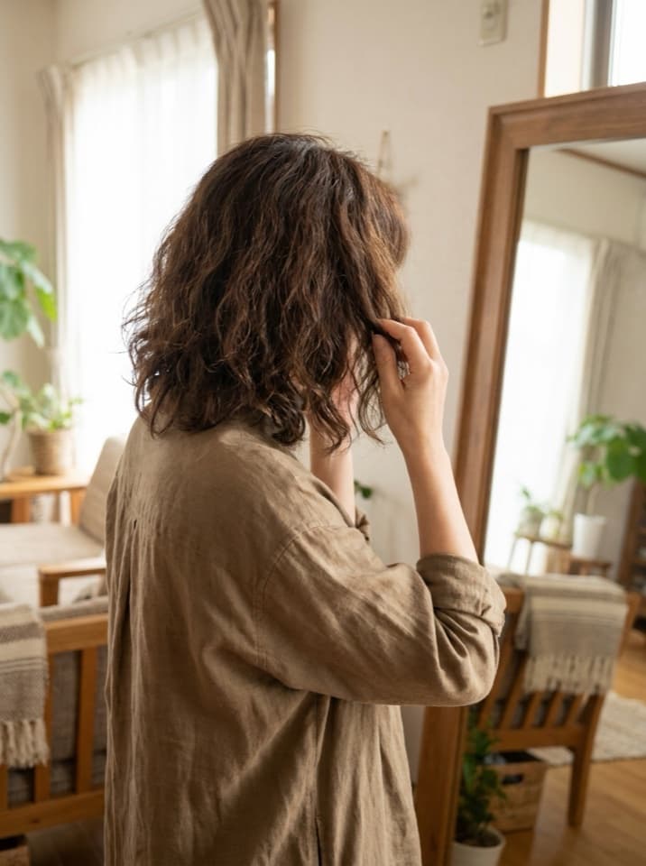髪が決まらず印象が崩れるとお悩みの方のイメージ